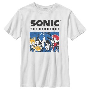 Boys Sonic the Hedgehog Trio Group Shot T Shirt - 1 of 4
