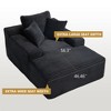 46.46" Corduroy Chaise Lounge Chair with Deep Seat, 9.9" Wide Armrest and 3 Soft Pillows - 4 of 4