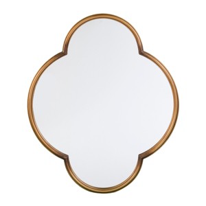 GlasFlength Decorative Wall Mirrors Wall Art Novelty Mirror Vanity Mirror Accent Mirror Metal Frame Mirror for Living Room, Gold, 30"*1.75"*36" - 1 of 4