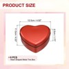 Unique Bargains Heart-Shaped Tinplate Candy Candle Cookie Storage Boxes with Lid 6 Pcs - 2 of 4