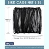 Universal Bird Cage Net Cover, Black Stretch Mesh Skirt with 15.8in Height, Adjustable Breathable Guard for All Cage Sizes - 4 of 4