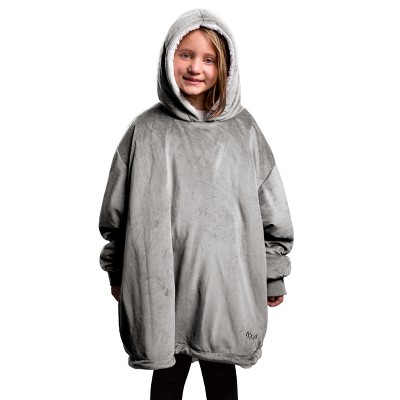 Youth Light Grey Fleece Wearable Blanket By Bare Home : Target