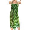 LA LEELA Women's Beach Wrap Bikini Swimwear Swim Cover Up Skirt Summer Wraps Beachwear Sarong Coverups Swimsuits for Women One Size Green,Stripe - 2 of 4