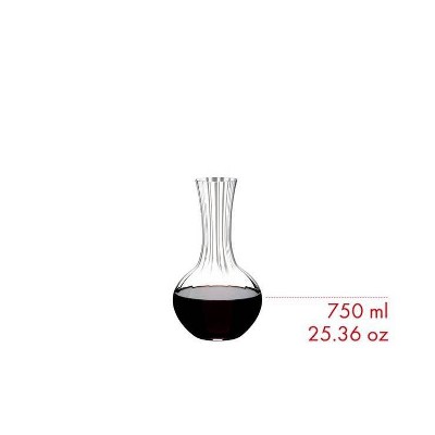 Elegant Crystal Glass Wine Decanter, 10-inch