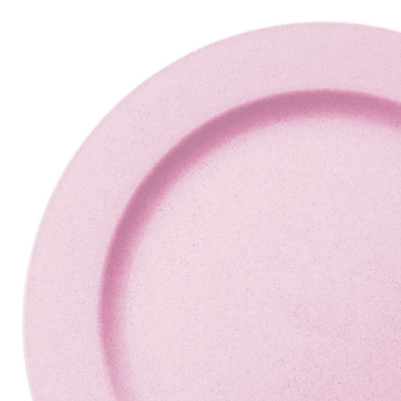 Smarty Had A Party 10" Matte Pink Round Disposable Plastic Dinner Plates (120 Plates), 2 of 3