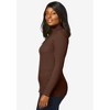 Jessica London Women's Plus Size Ribbed Cotton Turtleneck Sweater - 3 of 4