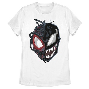 Women's Marvel Spider-Man Miles Venom Mask T-Shirt - 1 of 4