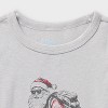Toddlers 2pk Adaptive Short Sleeve Christmas 'Dino Party/Santa Skate' Graphic T-Shirt - Cat & Jack™ Pine Green/Heather Gray - 3 of 3