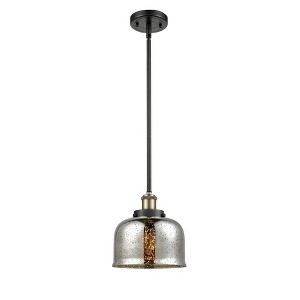 Bell - 1 Light Stem Hung Mini Pendant In Industrial Style-10 Inches Tall and 8 Inches Wide - 1 of 1
