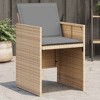 vidaXL Patio Chairs with Cushions Outdoor Furniture 4 Pcs Mix Beige Poly Rattan - 2 of 4