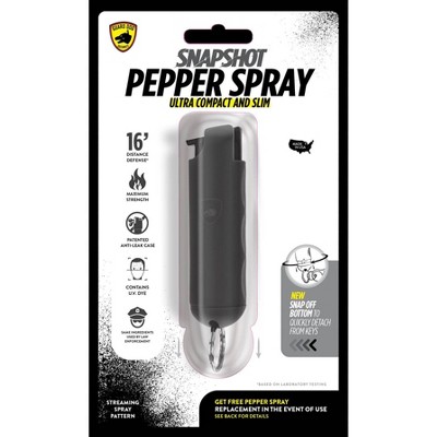 Guard Dog Security Snapshot Pepper Spray with Finger Grip Black