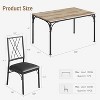 Dining Table Set for 4, Kitchen Table and Chairs for 4 with Upholstered Chairs, 5 Piece Rectangular Kitchen Table Set - 2 of 4