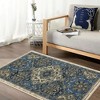 Area Rug Boho Traditional Fuzzy Carpet for Living Room, Bedroom Dining Room and Kitchen Office Nursery Non-Slip, 2' x 3' Brown - 3 of 4