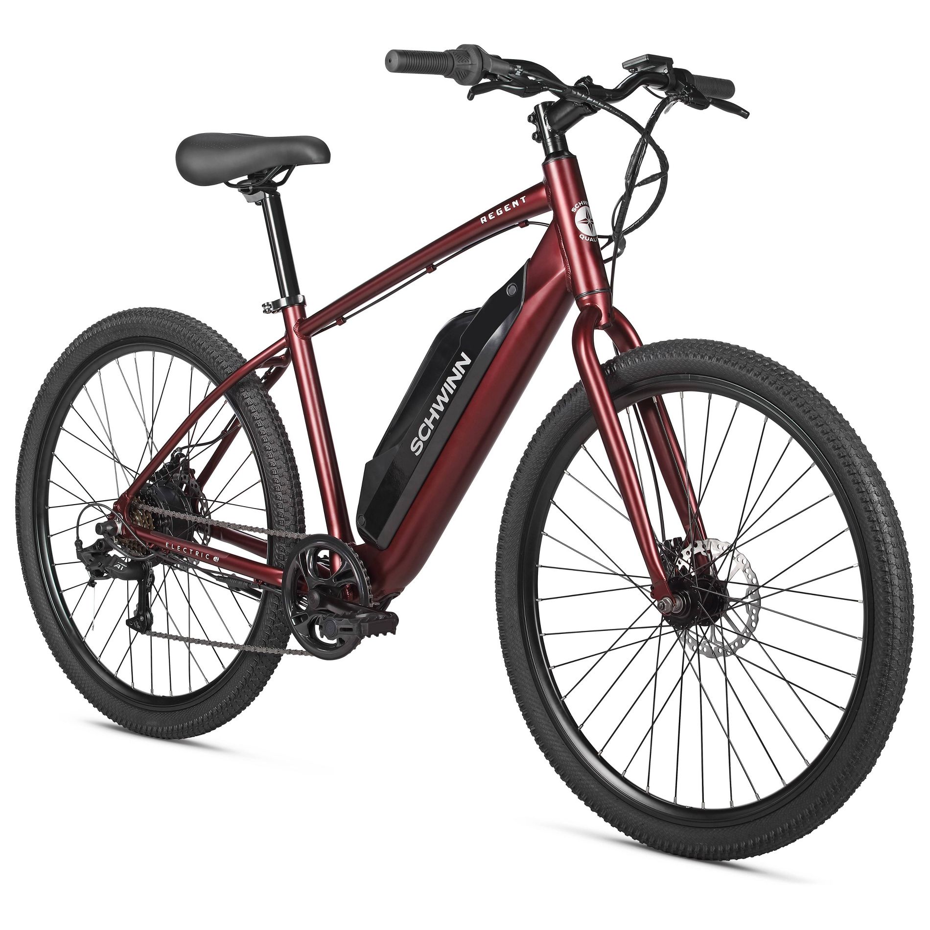 Schwinn Regent 27.5" Adult Hybrid Bike - Dark Red