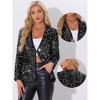 INSPIRE CHIC Women's Open Front Long Sleeve Glitter Disco Party Sequin Cardigan - 2 of 4