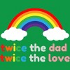 Adult Design By Humans Rainbow Twice The Dad & Love By T-Shirt - 2 of 2