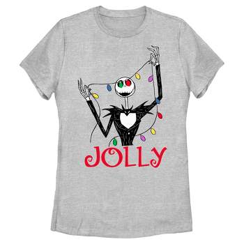 Women's The Nightmare Before Christmas Jack Jolly Christmas Lights T-Shirt