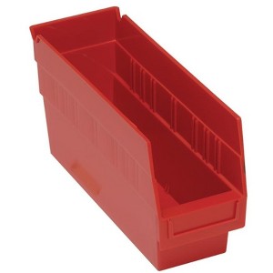 Quantum Storage Systems Economy Shelf Bin, Nesting, 11-5/8"W X 4-1/8"D X 6"H, (7) Divider Slots, Rear Hanglock, - 1 of 1