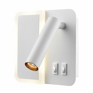 Claxy Modern LED Wall Sconce Indoor White Wall Light with Switch - 1 of 4