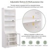 78.3" Tall Cabinet with Acrylic Board Door, Versatile Sideboard, Contemporary Bookshelf with Adjustable Shelves for Living Room - 3 of 4
