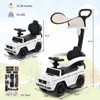 Infans 3 in 1 Ride on Push Car Mercedes Benz G350 Stroller Sliding Car w/ Canopy - 2 of 4