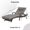 Foldable Wicker Outdoor Patio Chaise Lounge Set Of 2,Outdoor Reclining Lounge Chair Recliner Up To 150° With Cushion And Armrest -Maison Boucle - 4 of 4