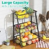 Simple Trending 3 Tier Fruit Basket Metal Wire with 4 Banana Hooks, Countertop Fruit Vegetable Basket - 4 of 4