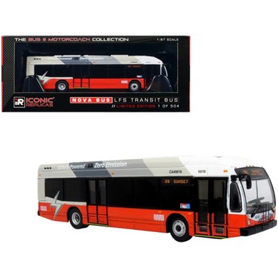 Nova Bus LFSe Electric Transit Bus San Francisco MUNI "29 Sunset" Limited Edition 1/87 (HO) Diecast Model by Iconic Replicas