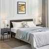 VECELO Set of 2 Industrial Nightstand Mid-Century Side End Table/Bedside Table with Drawer - 2 of 4