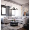 Leila 6-Light Chandelier - Modern Steel Design with Empire Shades, Dimmable, Damp Rated - 3 of 4
