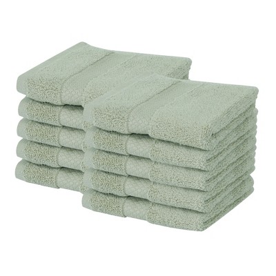 Splash Zero Twist 100% Ring Spun Cotton Face Washcloth Set – Reversible, 550 GSM, Soft, Lightweight, Highly Absorbent Towels for Bathroom