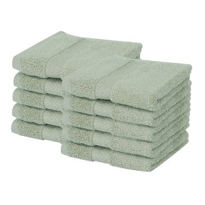 Splash Zero Twist 100% Ring Spun Cotton Face Washcloth Set – Reversible, 550 GSM, Soft, Lightweight, Highly Absorbent Towels for Bathroom - 1 of 4