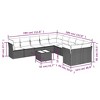 vidaXL Garden Sofa Set Grey, Dark Grey - 3 of 4