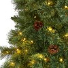 9ft. Pine Artificial Christmas Tree with 650 Clear LED Lights & Pine Cones – Towering Elegant Holiday X-Mas Centerpiece - 3 of 4
