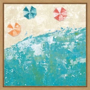 Amanti Art Beach Days by Sarah Adams Canvas Wall Art Print Framed 16-in. x 16-in. - 1 of 4