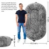 GustoWave Family Bean Bag Cushion, Washable Floor Cushion With Storage Pocket for Pets and Kids - 3 of 4