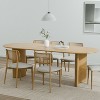 PexFix 79" x 33.5" Solid Wood Oval Dining Table Modern Kitchen Table Farmhouse with Reversible Arched Legs for Living Room Kitchen Home Office Natural - 2 of 4