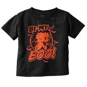 Betty Boop Spooky Halloween Be My Boo Toddler Baby Girl T Shirt Brisco Brands - 1 of 4