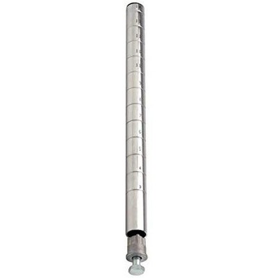 Quantum Storage Systems Post With Leveling Legs, 74"H, Numbered Grooves In 1" Increments
