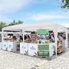 10x20 Pop Up Canopy Tent with 6 Removable Sidewalls, Outdoor Instant Gazebo , Garden Tents for Parties with Sandbags - 2 of 4