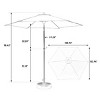 9FT Outdoor Patio Double Sided Umbrella With 6 Steel Ribs,Table Umbrella With Push Button Tilt And Crank,Base Not Included-Coolbibila - 4 of 4