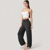 Anna-Kaci Active Women's Wide Leg Lounge Pants with Fold Over Waistband and Adjustable Drawstring Hem - 3 of 4