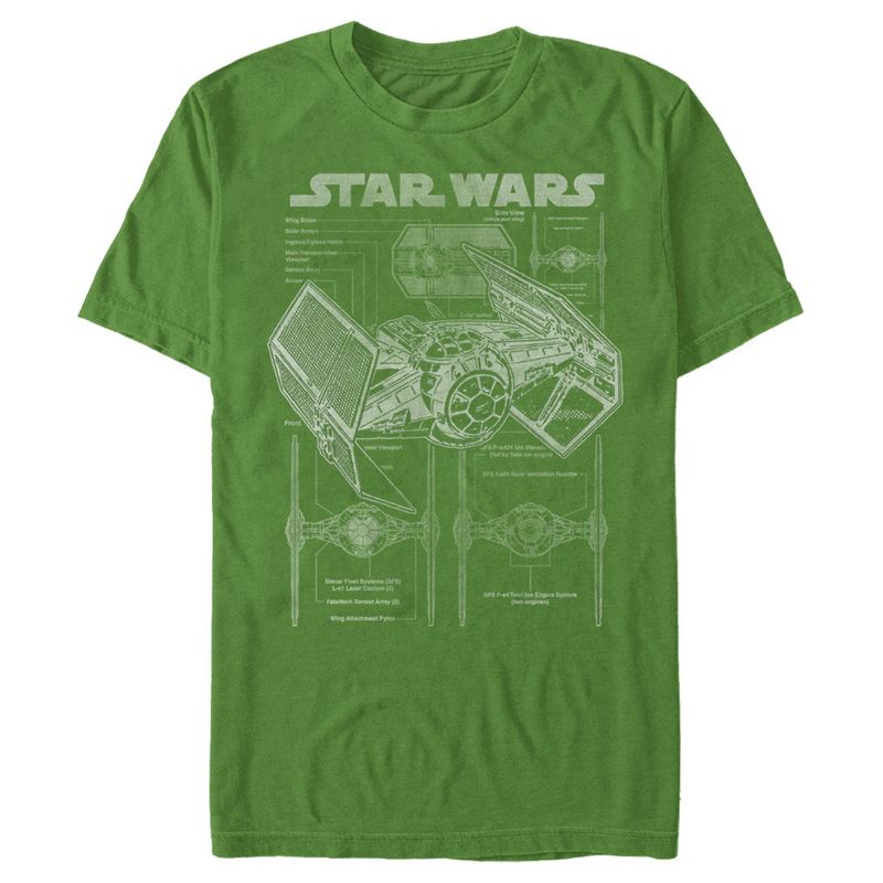 Men's Star Wars TIE Fighterprint T-Shirt, 1 of 5
