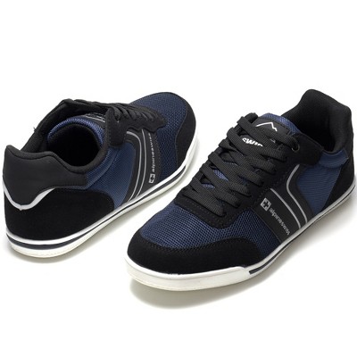 Alpine Swiss Liam Men’s Casual Shoes | Suede Trim Fashion Sneakers | Low Top Lace Up Stylish Tennis Shoes BLK 15 — фото 3