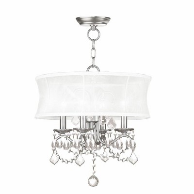 Livex Lighting Newcastle 4 - Light Chandelier in  Brushed Nickel