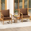 Tangkula 2PCS Deep Seat Chair Cushion Pads Set Indoor/Outdoor w/ Rope Belts - 3 of 4