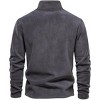 Coolmee Men's Quarter Zip Pullover Sweatshirts Casual Fleece Cotton Long Sleeve Mock Neck Warm Sweater for Fall Winter - 2 of 4
