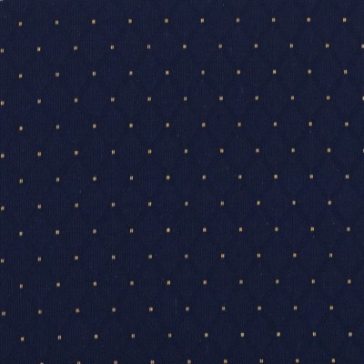 Navy Blue Fabric and Gold Steel Stacking Chair