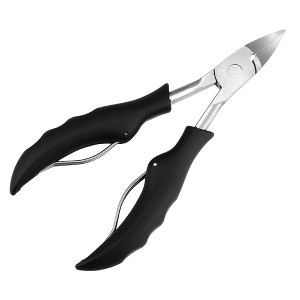 Unique Bargains Toe Nail Clippers Professional Nail Clipper Kit for Travel or Home Black Stainless Steel - 1 of 4