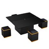 NicBex Lift-Top Coffee Table with 4 Storage Stools,Space-Saving Side Table with Foldable Top,Multifunctional Adjustable End Table for Living Room - 2 of 4
